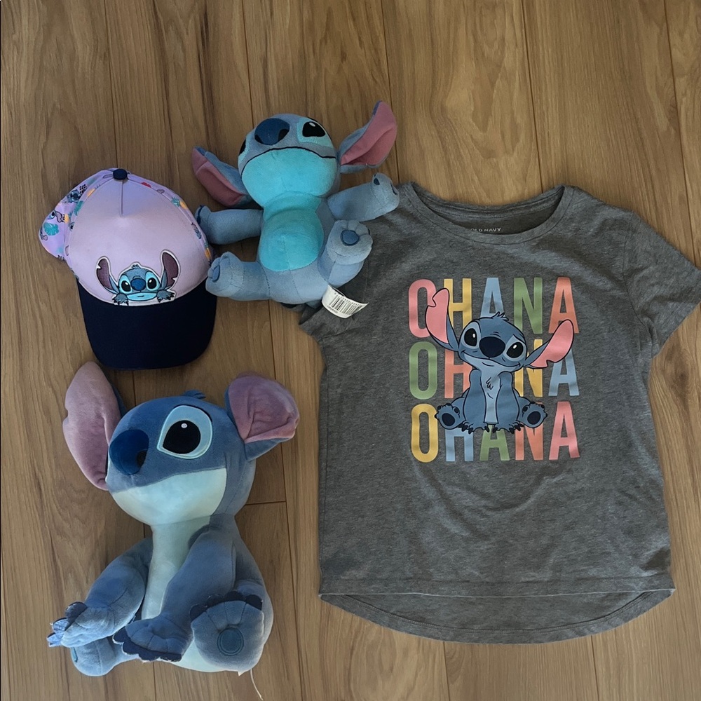 Disney Stitch Plush Toy and Apparel Set - Blue and Pink